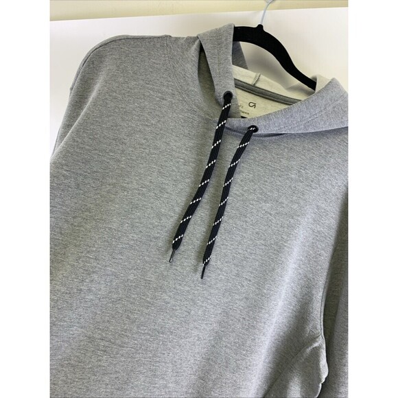 GapFit Gray Performance Hooded Sweatshirt Pullover Breathable Pockets Mens XL - Picture 4 of 12